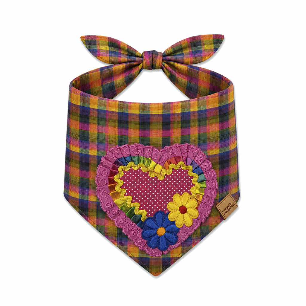 Bandana Xadrez Junino Bordado