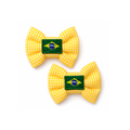 Laço Tic-Tac Quadriculado Amarelo