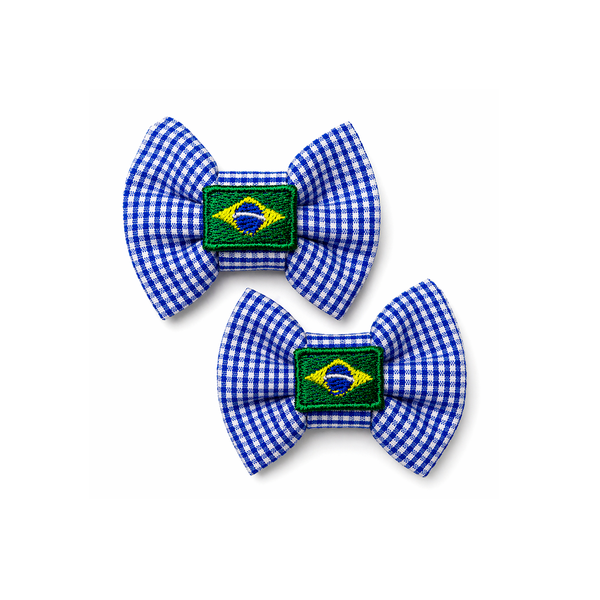 Laço Tic-Tac Quadriculado Azul