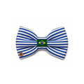 Gravata Borboleta Listrado Azul