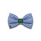 Gravata Borboleta Listrado Azul