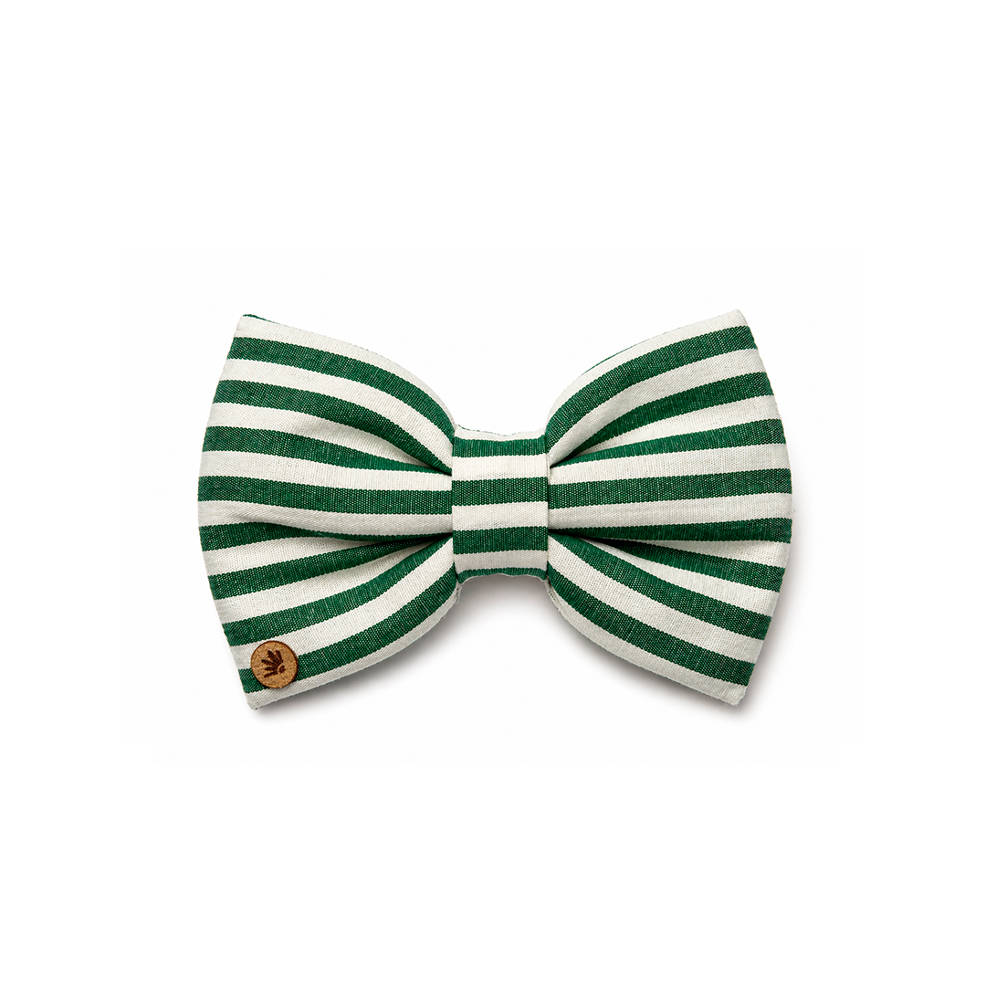 Gravata Borboleta Listrado Verde
