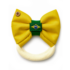 Laço Tiara Brasil Amarelo