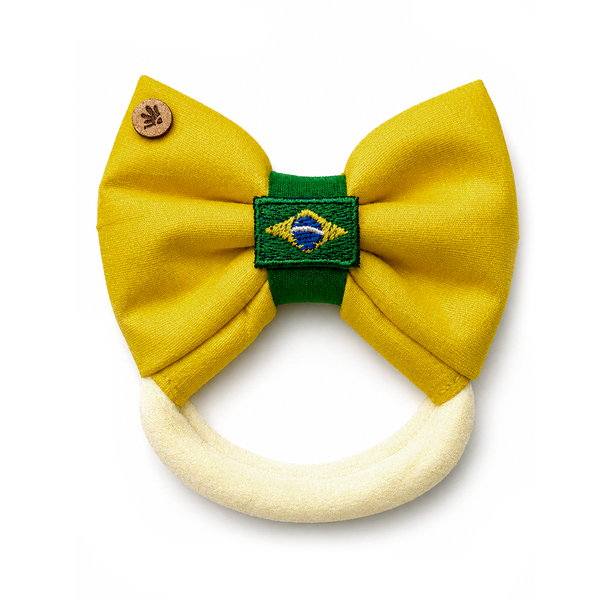 Laço Tiara Brasil Amarelo