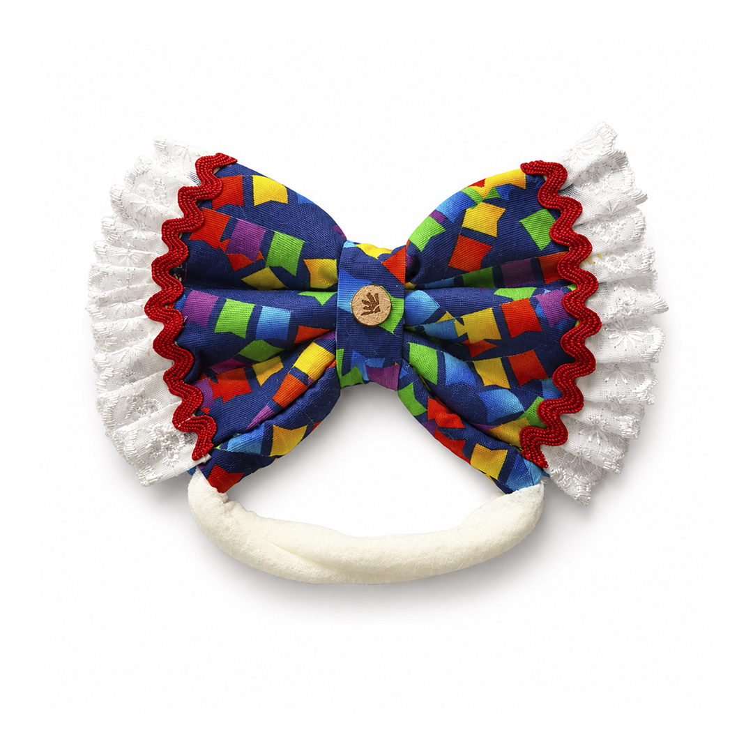 Laço Tiara Bandeirinhas