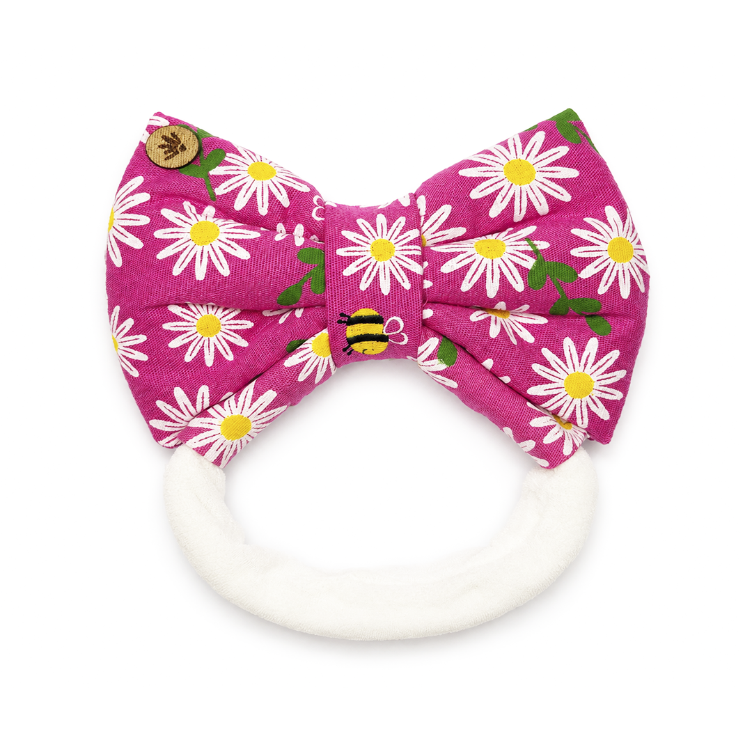 Laço Tiara Girassol Rosa