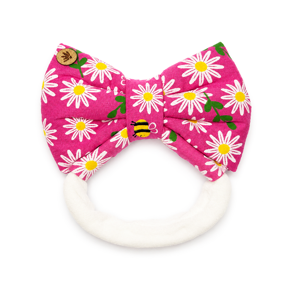 Laço Tiara Girassol Rosa