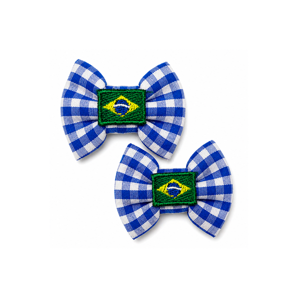 Laço Tic-Tac Xadrez Azul