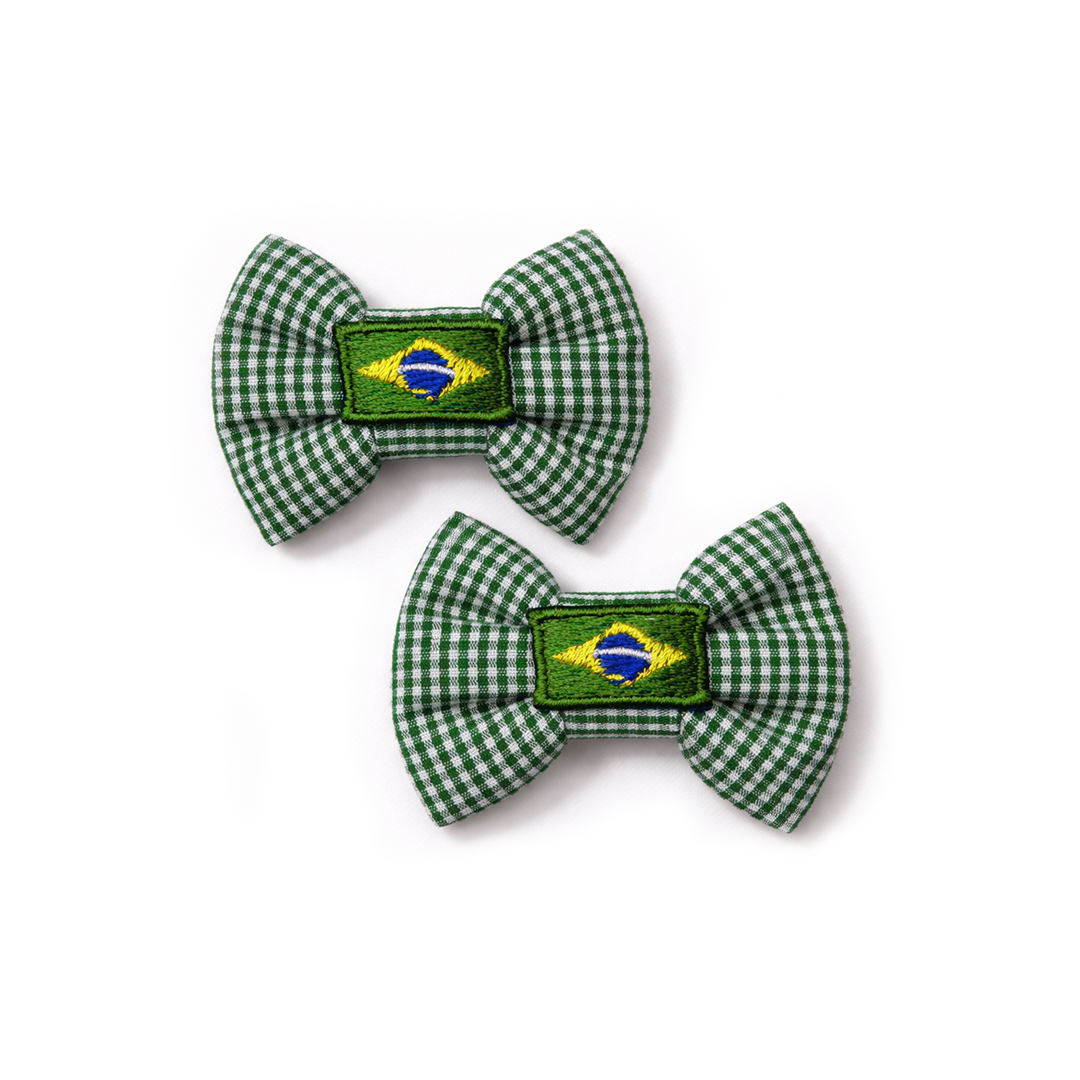 Laço Tic-Tac Quadriculado Verde