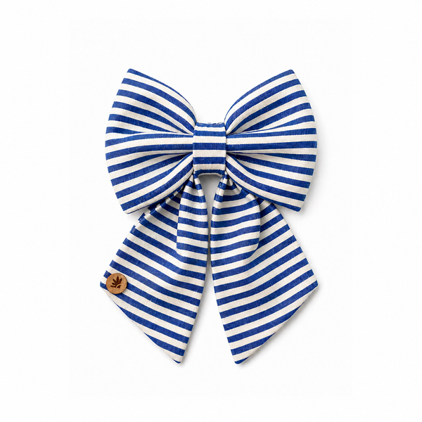 Laço Gravata Listrado Azul