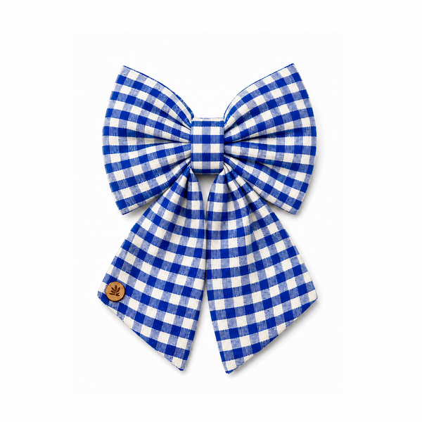 Laço Gravata Xadrez Azul